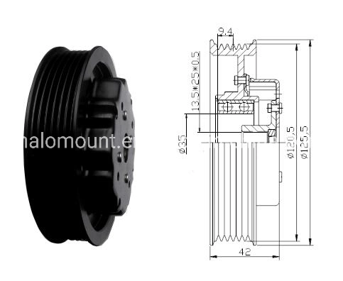 Toyota Auto Cooling Spare Parts Air Conditioning Cylinder Compressor Clutch